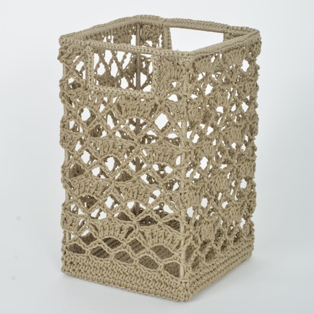 Heritage Lace Mode Crochet BasketTan 9 x 5.5 x 5.5 in. MC-1125TN
